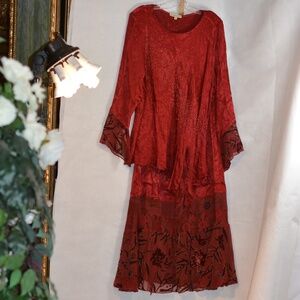 Vintage Spencer Alexis  Red Two Piece SZ 16